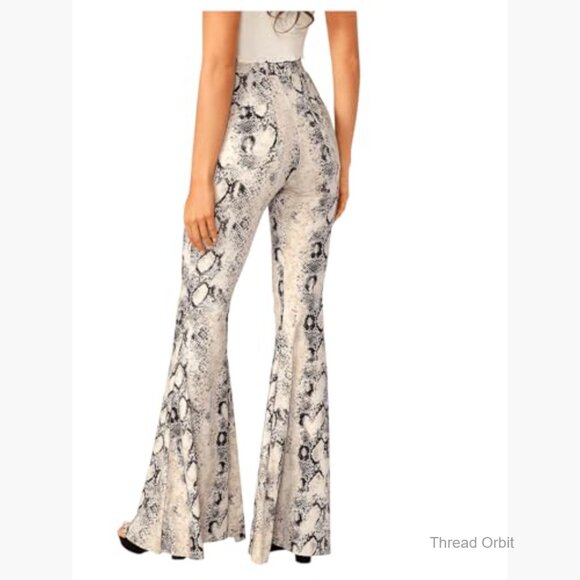 Women's Stretchy Bell Bottom Casual Pants for Work or Daily Wear - Picture 2 of 7